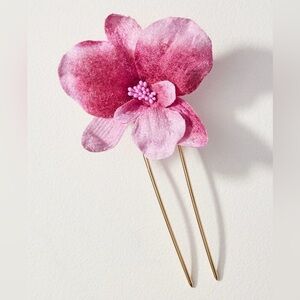 Anthropologie Bloom French Hair Pin in Mauve. Brand new!